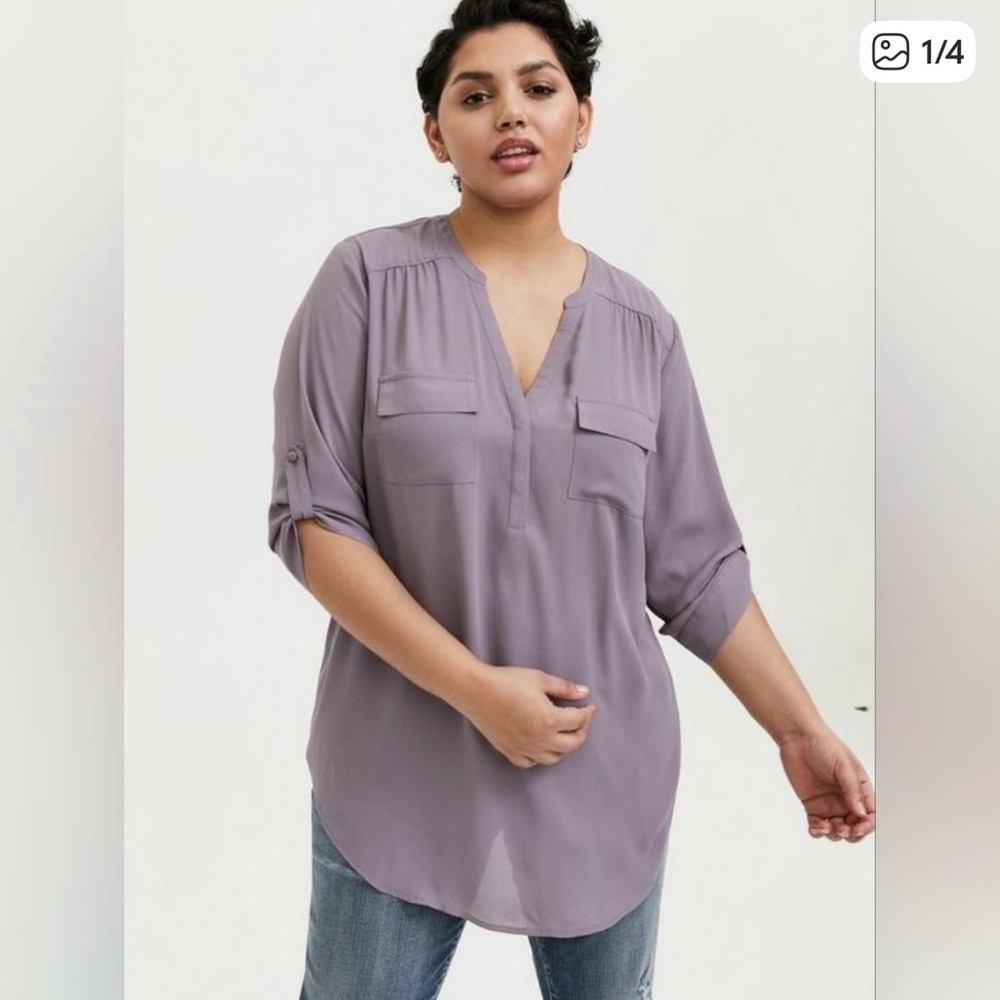Torrid Lavender Purple Harper Blouse